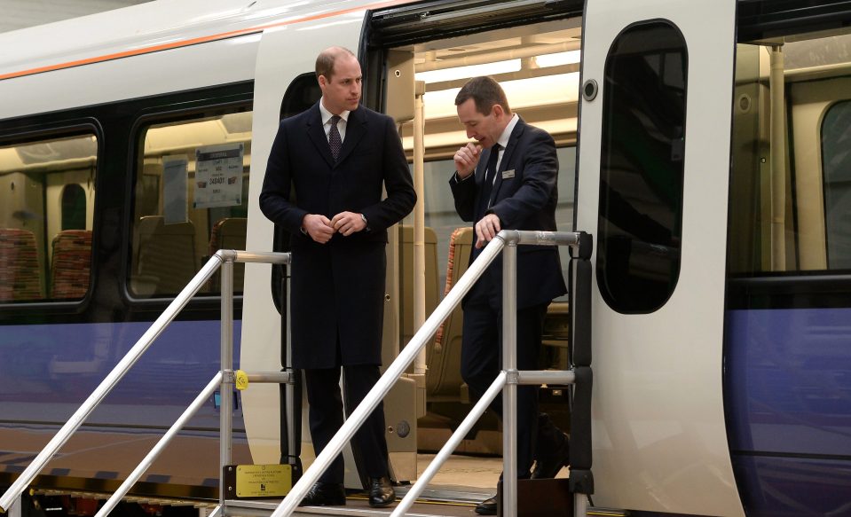  Prince William was given the opportunity to have a look at the London Crossrail assembly lines during the tour