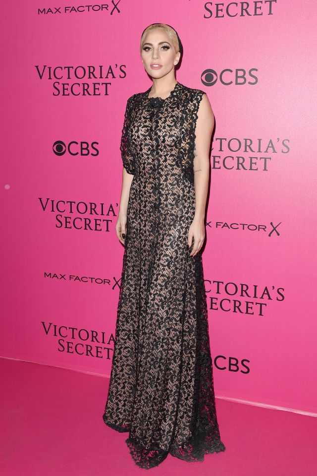  Lady Gaga led the glamour on the pink carpet as she arrived at the Victoria's Secret Fashion Show