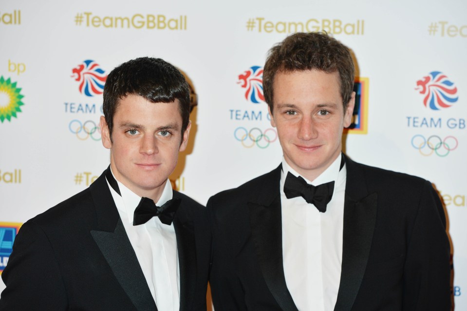 Jonathan and Alistair Brownlee share the stage