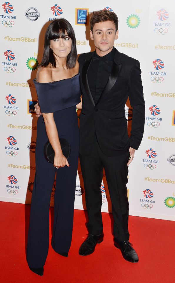 Tom Daley was accompanied by Claudia Winkleman