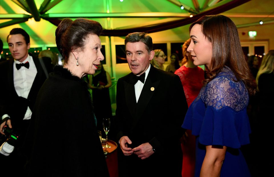 Princess Anne talks to Ennis-Hill