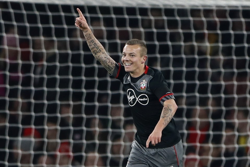 Southampton's Jordy Clasie celebrates scoring their first goal