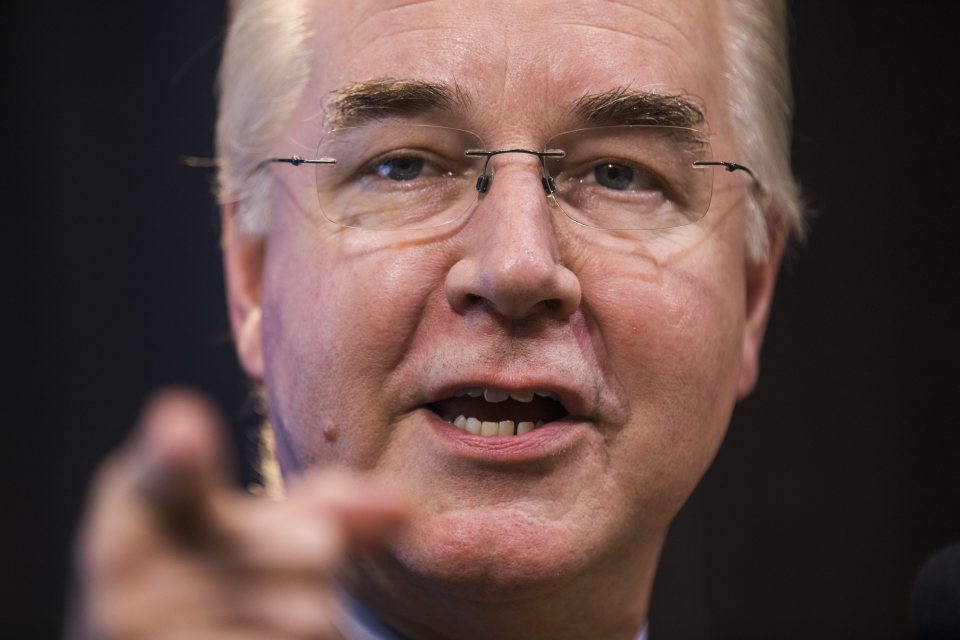  Republican Congressman from Georgia Tom Price is Donald Trump's pick for health and human services secretary