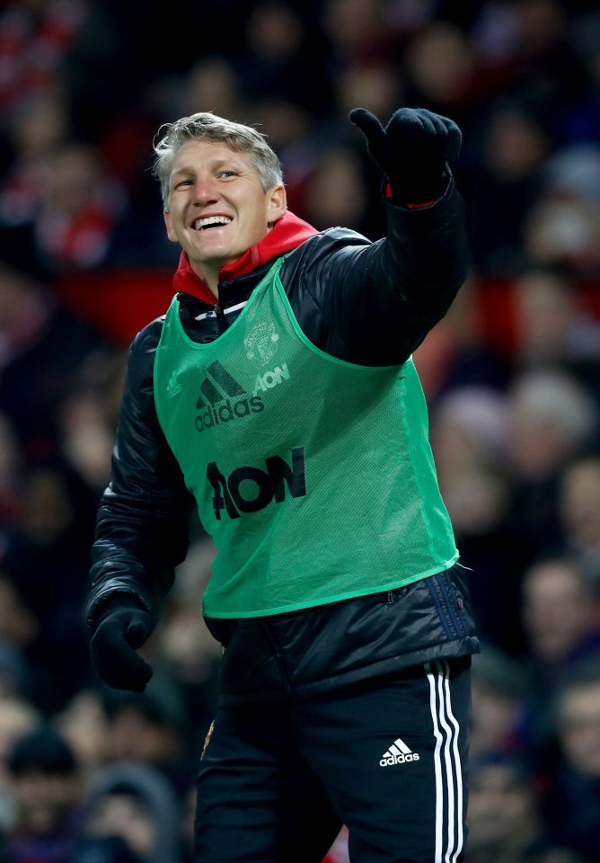 Schweinsteiger takes in the applause of the fans before he came on in the 86th minute