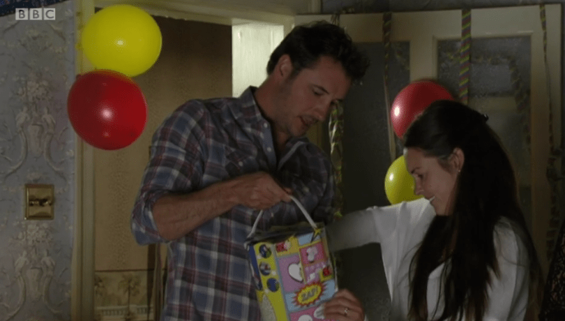 As martin bought Stacey paint for her birthday, viewers might have had more fun watching paint dry