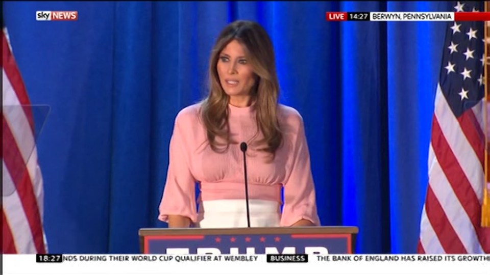  Melania Trump blew up social media for all the wrong reasons when she gave a speech on Thursday