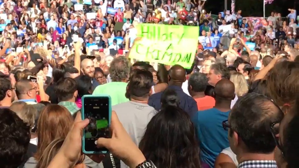 protestor-at-clinton-rally-twitter-jamienbc6-161102-mp4-00_00_01_05-still002