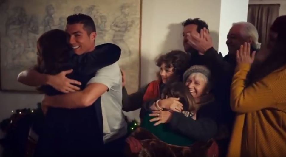  It's party time then for Ronaldo and family, and he has even received a Sound Bar from Santa