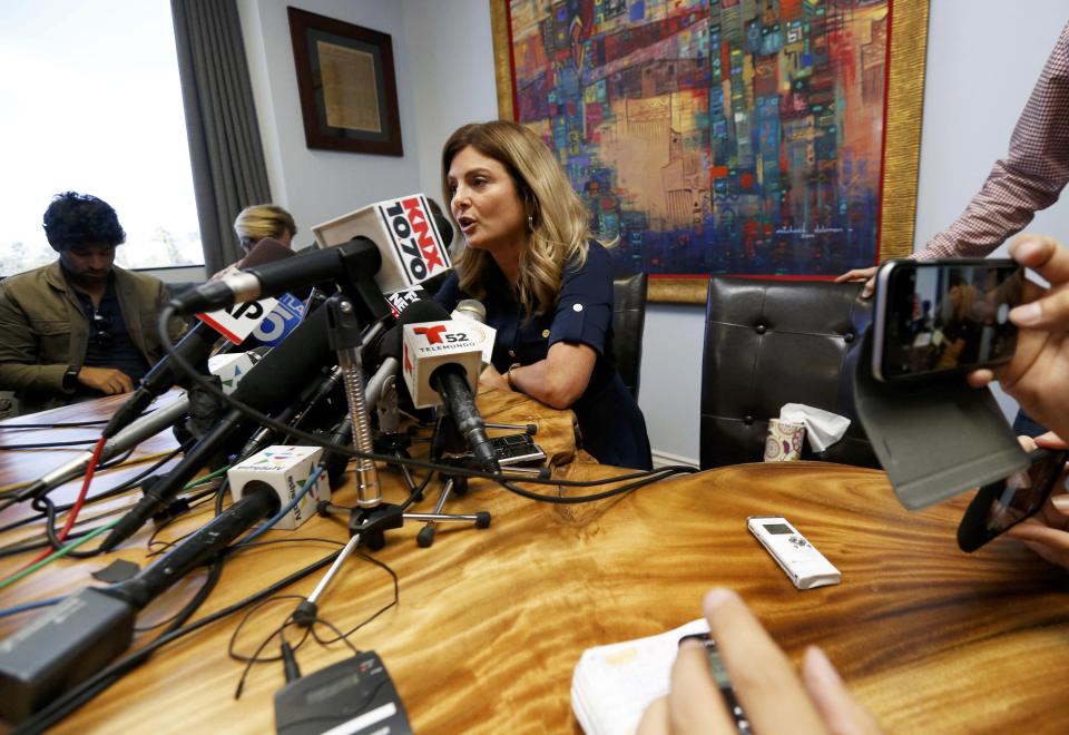  A woman who claims Donald Trump raped her when she was 13 years old cancelled a press conference on Wednesday where she was set to reveal her identity after "threats" - her lawyer - Lisa Bloom spoke to the media