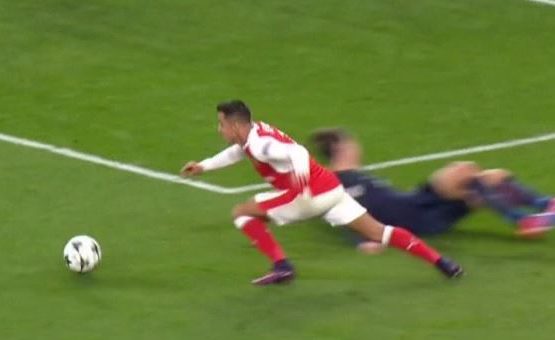 Alexis Sanchez won a controversial penalty for Arsenal