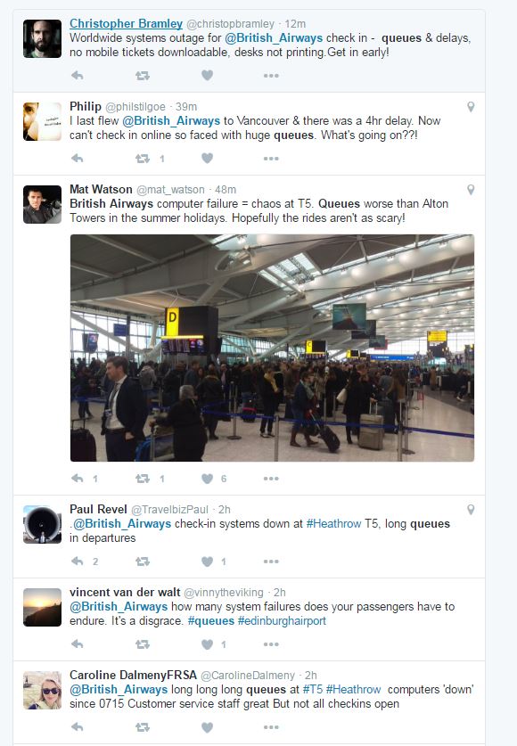 A selection of the angry tweets angry passengers sent today