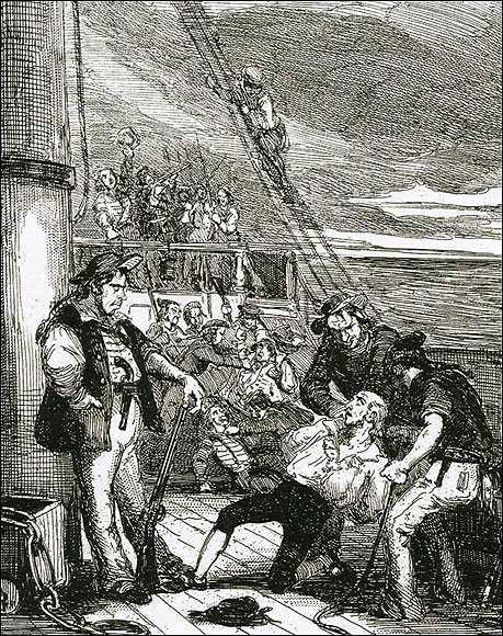  Captain Bligh and his supporters are seized by mutineers on the Bounty