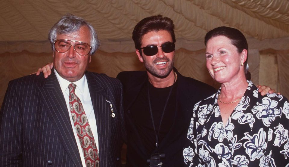  George Michael with his parents at his 30th birthday held at Newmarket Races