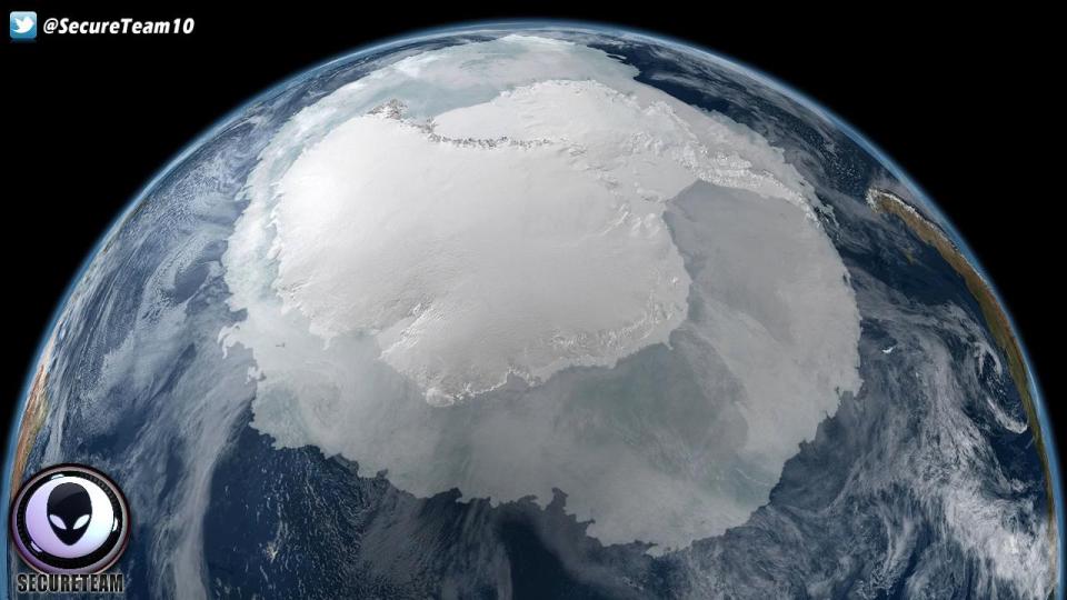  A view of Antarctica, the frozen landmass at the south pole of our planet