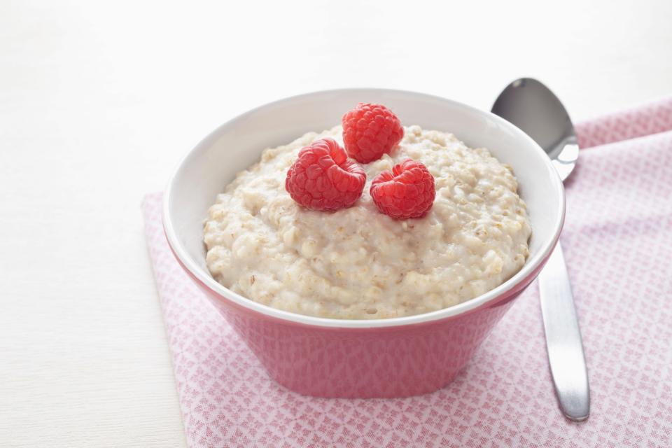  Top your porridge with raspberries and sultanas for a tasty twist