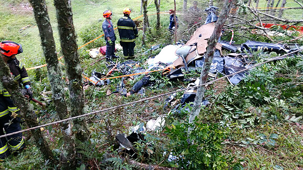 The chopper came down in a densely forested area close to the football pitch where it was due to land 