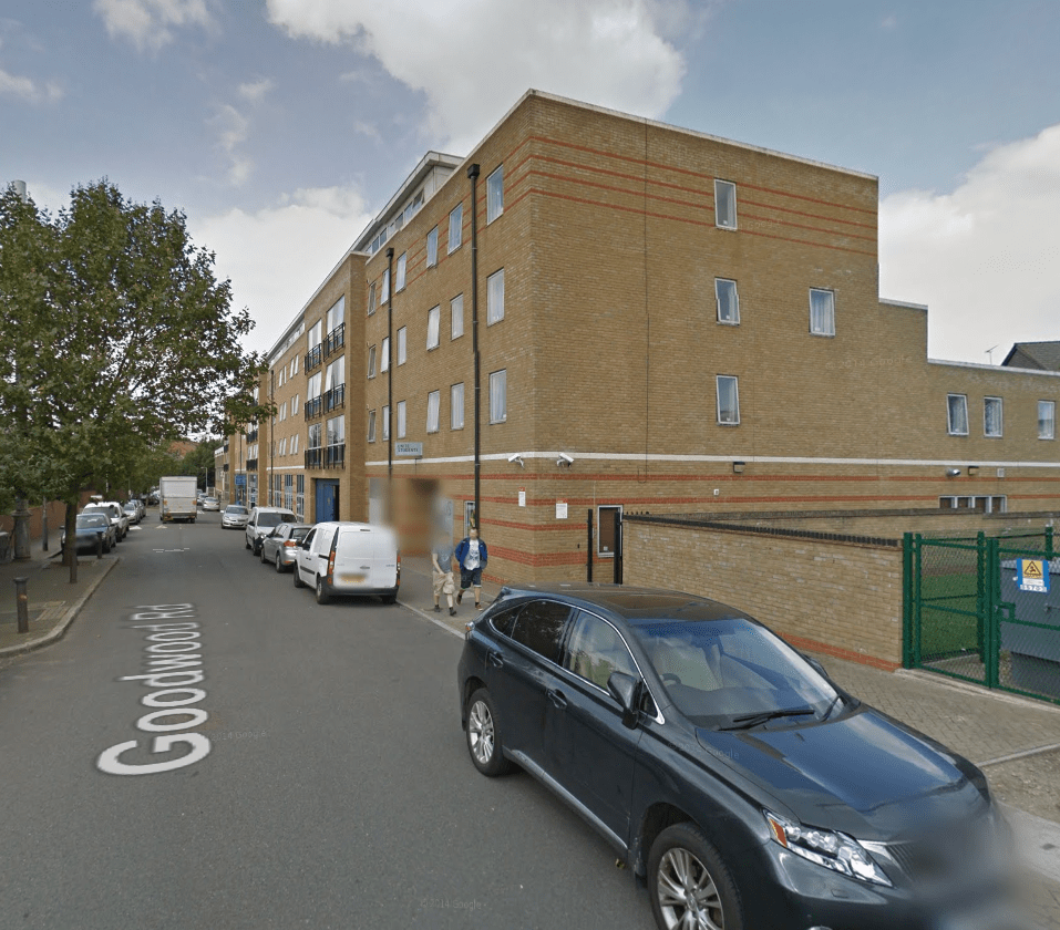  The student lives in halls of residence in New Cross, south London