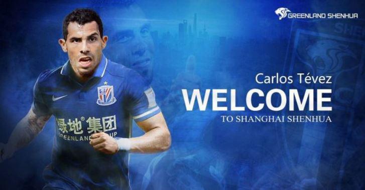 Shanghai Shenhua welcome new signing Carlos Tevez to China