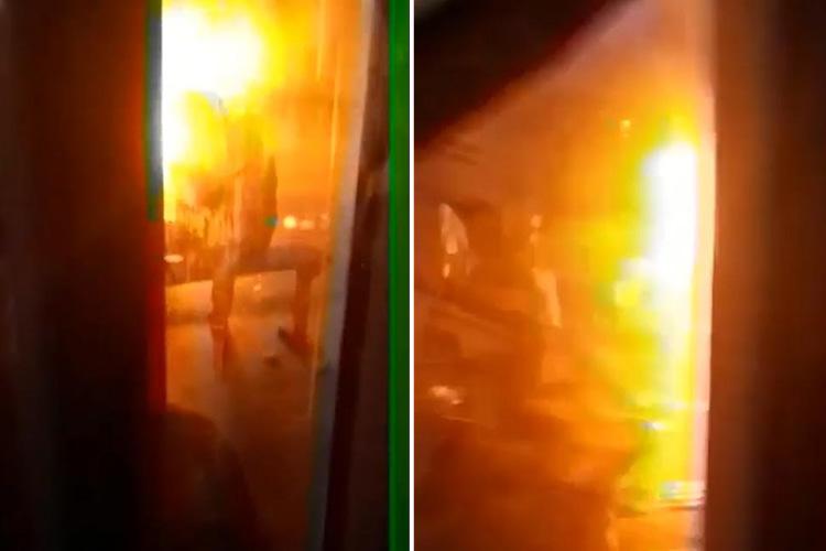  A video posted online appeared to show fires are ablaze inside the Birmingham jail during the 2016 riots