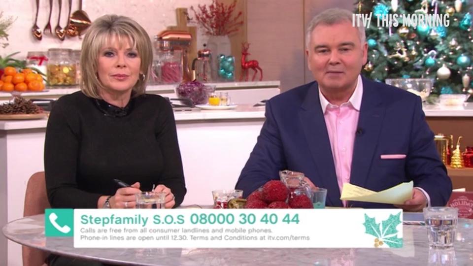  Ruth Langsford wasn't exactly impressed that Eamonn had almost invited her