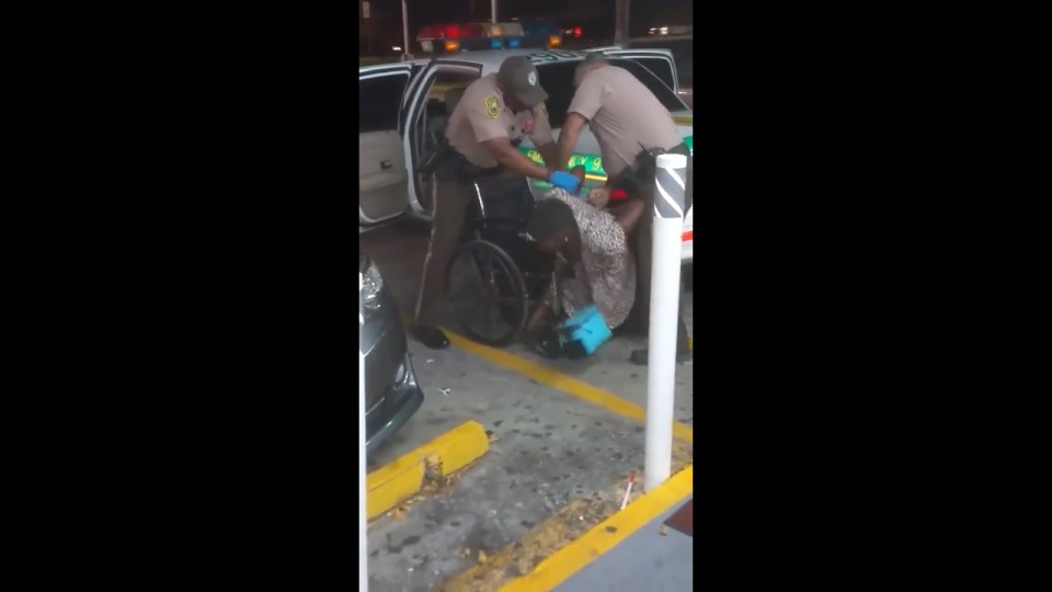  Double amputee falls out of wheelchair in shocking arrest in Miami, Florida