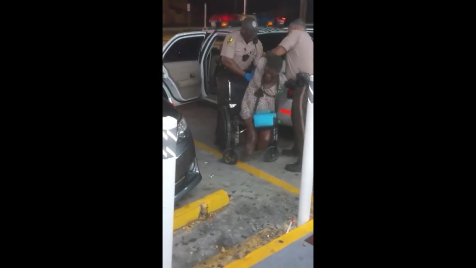  Double amputee falls out of wheelchair in shocking arrest in Miami, Florida