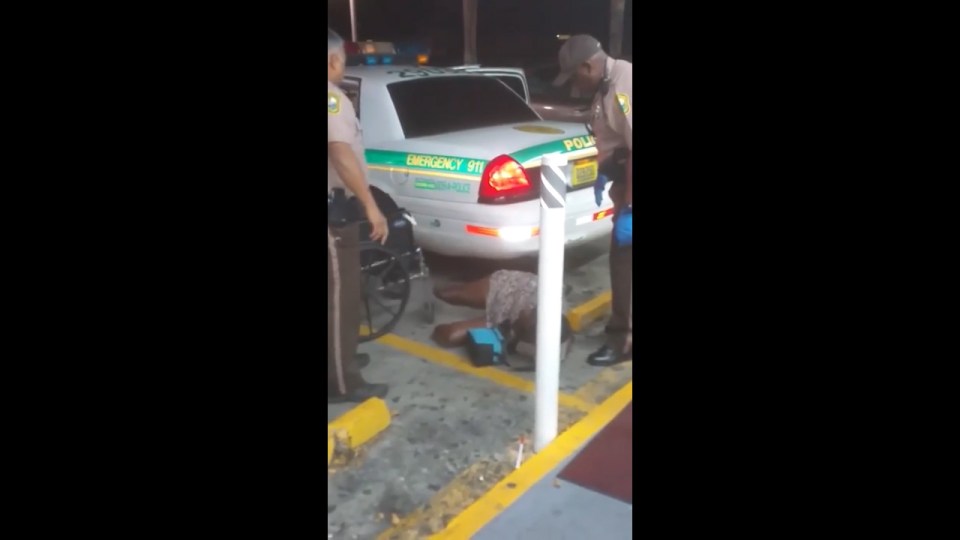  Double amputee falls out of wheelchair in shocking arrest in Miami, Florida