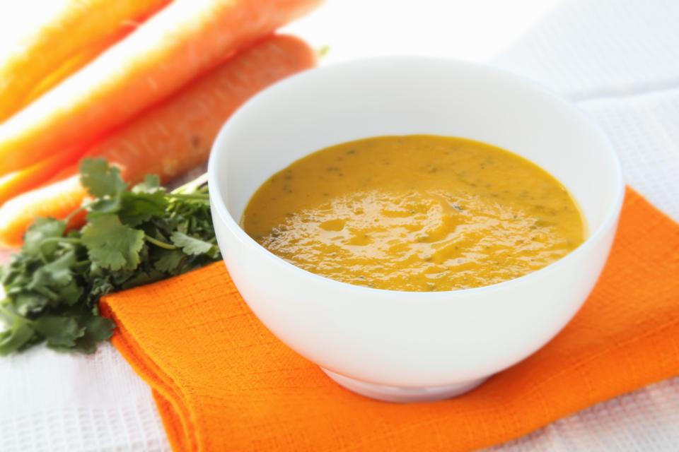  Vegetable soups like carrot and coriander are low fat and filling