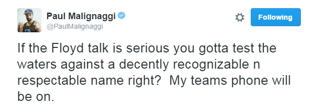 This is the challenge laid out on social media by Paulie Malignaggi