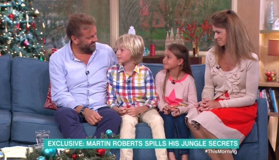  Martin was joined by his family on the This Morning sofa