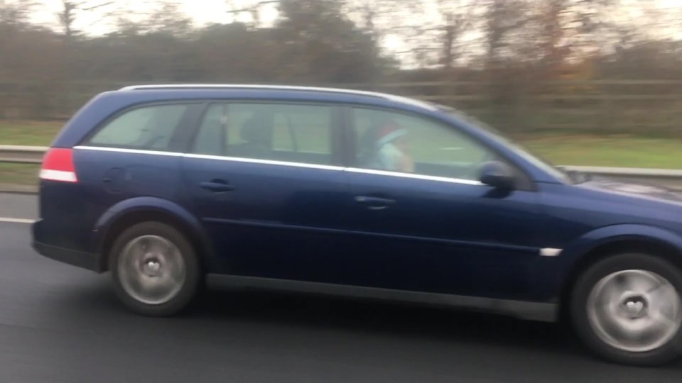 The motorist was spotted driving slowly on the M4 on Thursday morning