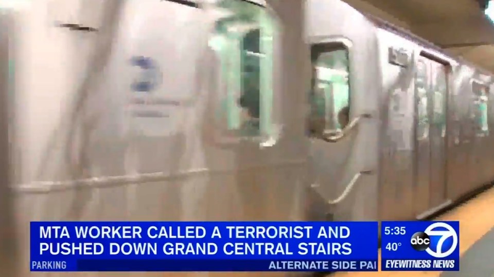  Soha Salama who is a station worker, was on her way to work when a man branded her a terrorist and told her to go back to her own country - he then followed her and pushed her down the stairs in Grand Central Station in NY