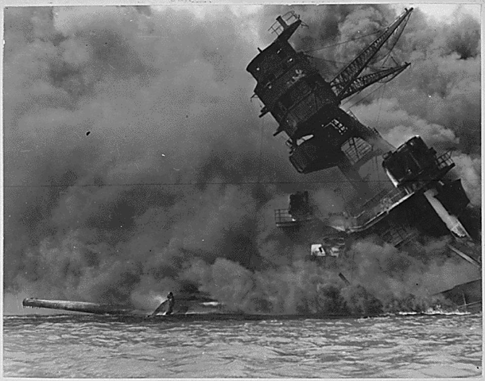 Battleships, destroyers and cruisers were all destroyed in the surprise attack