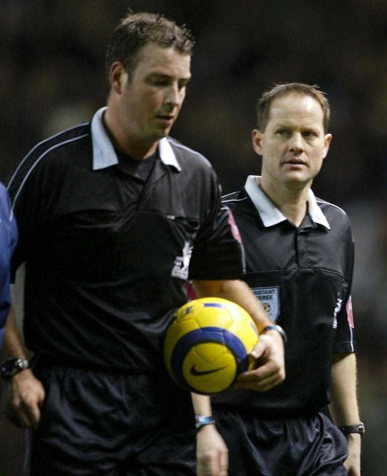 Clattenburg during his maiden season as a Premier League referee