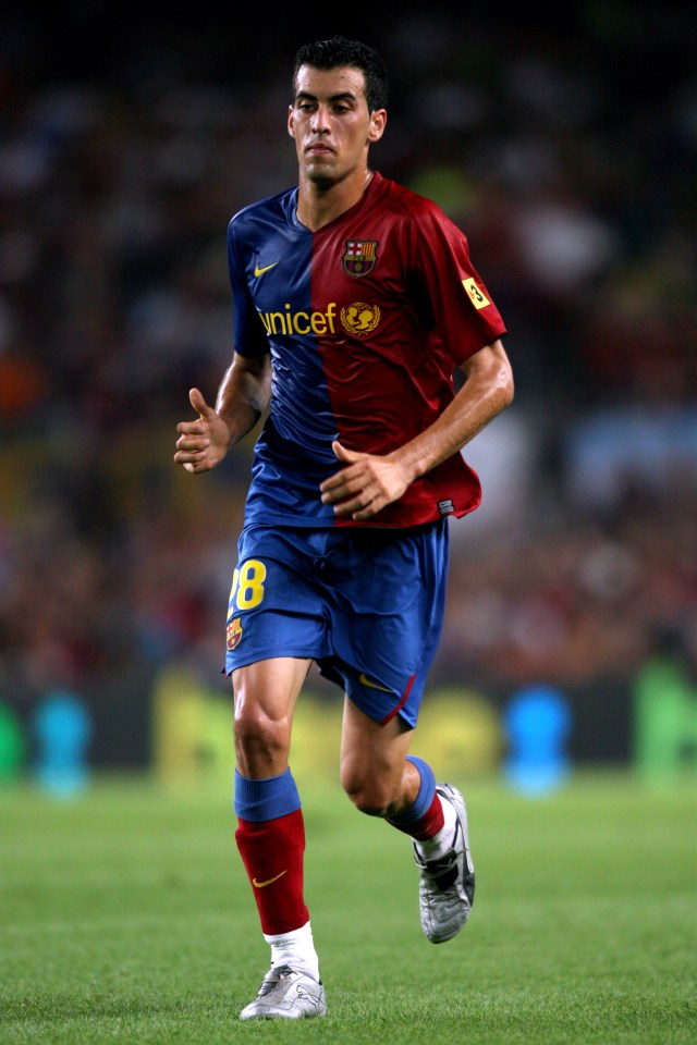 FILE IMAGE - Stock, full length and head shots of the players most likely to be involved in the Champions League Final, with Manchester United in their White strip, which is the kit to be worn for the final Sergi Busquets Burgus, Barcelona ... Soccer - Joan Gamper Trophy - Barcelona v Boca Juniors - Nou Camp ... 16-08-2008 ... Barcelona ... Spain ... Photo credit should read: Barry Coombs/EMPICS Sport. Unique Reference No. 6520145 ...