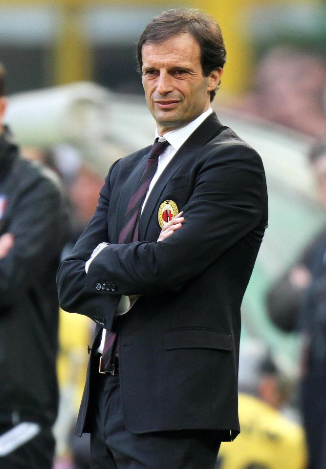 Max Allegri also won a Serie A title in his first season in charge of AC Milan