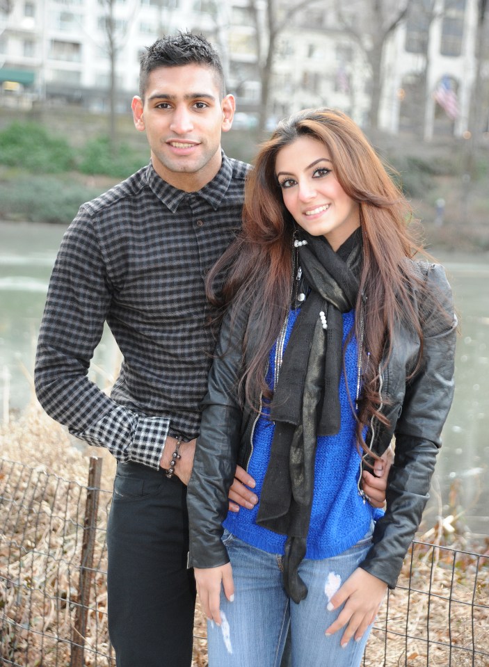 Amir Khan with wife Faryal Makhdoom