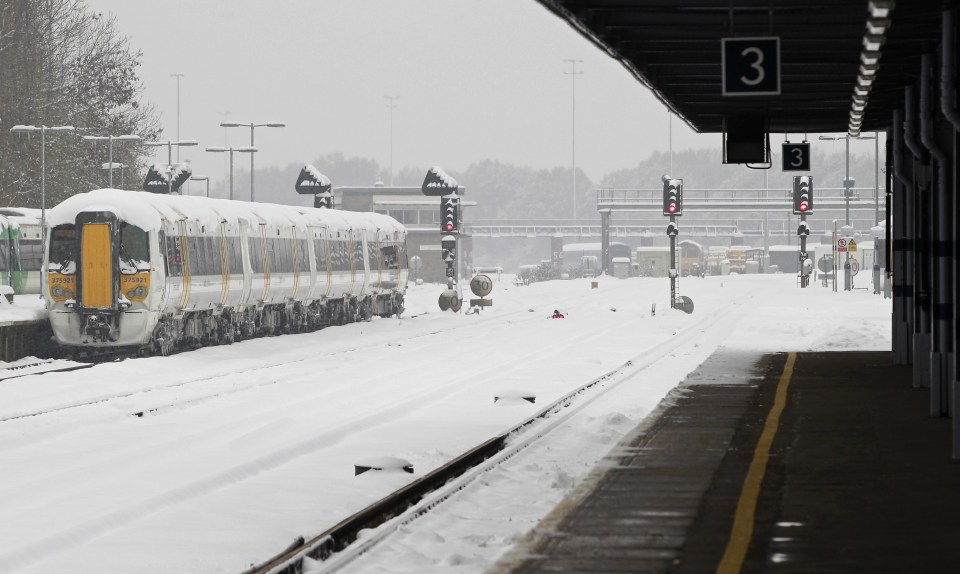  Chilly commute: The temperatures in the UK have dropped