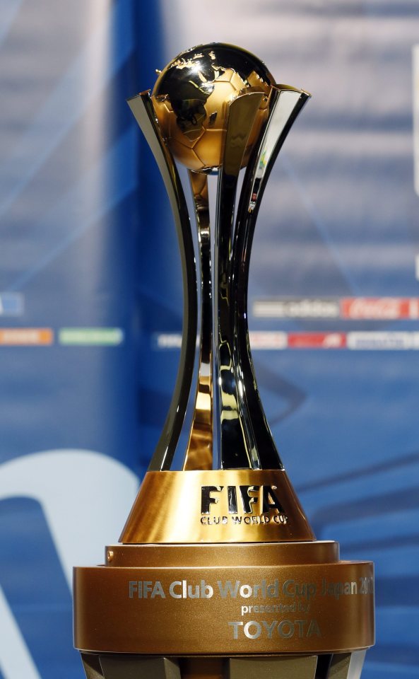 The FIFA Club World Cup trophy in Japan, the current holders are Barcelona 