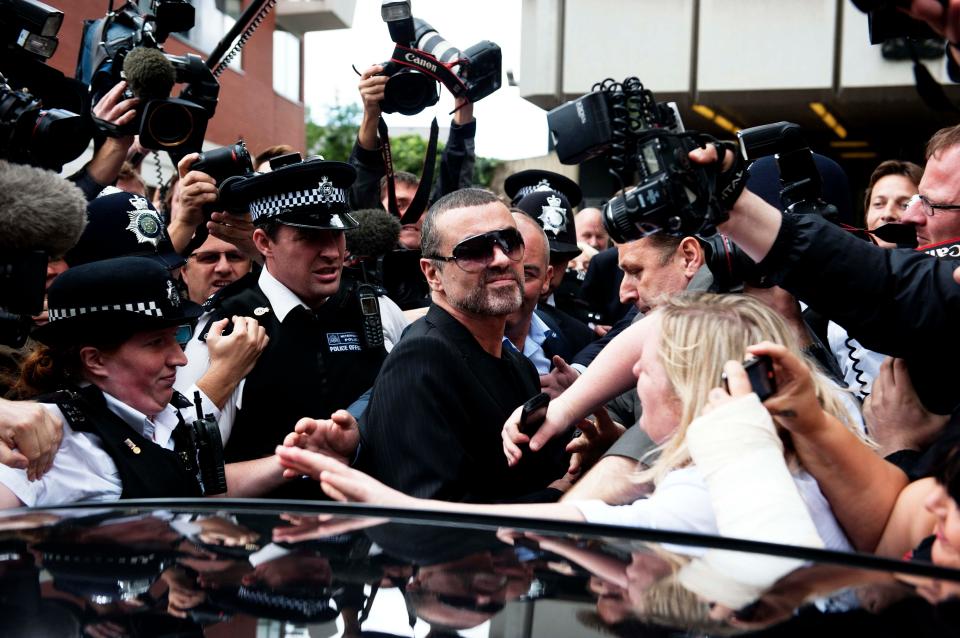  George leaves court after being charged with driving under the influence of drugs in August 2010