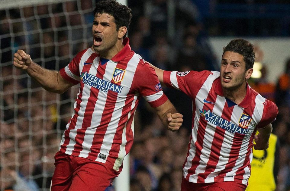  Costa celebrating during his time at Atletico Madrid