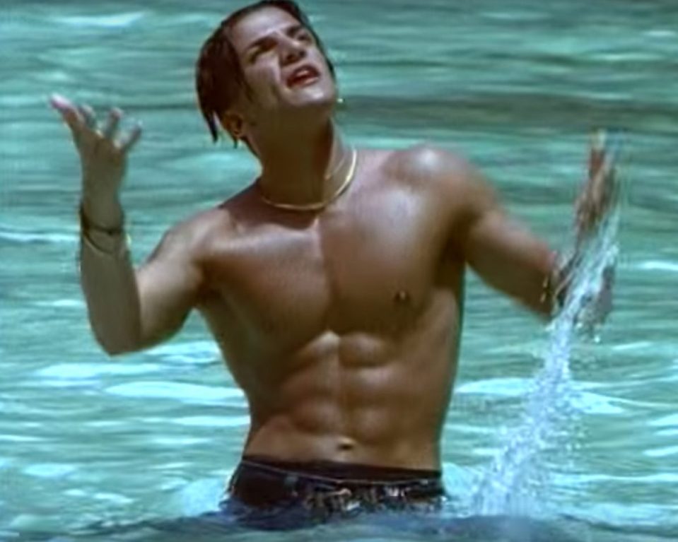 Dad Peter Andre was famous for his six pack in the 90s