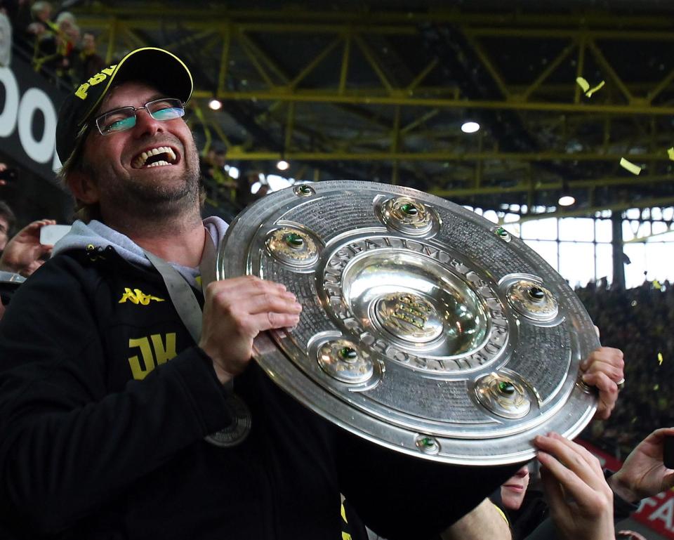 Klopp guided Dortmund to back-to-back Bundesliga titles in 2011 and 2012