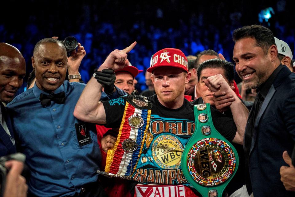 Canelo is now mandatory for the WBO middleweight title - and a potential scrap against Billy Joe Saunders