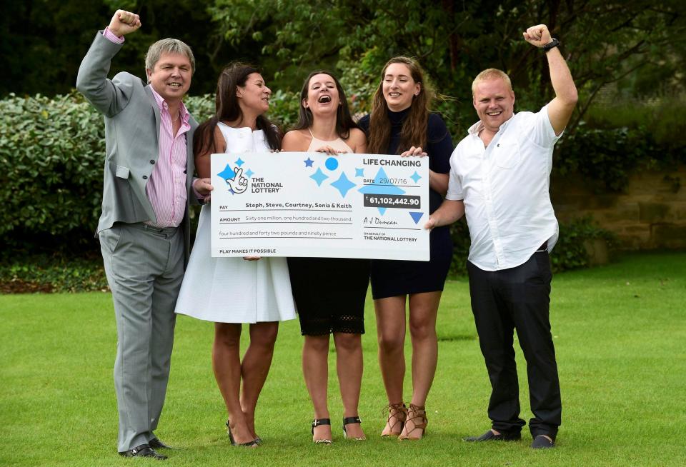  The Davies family syndicate shared a EuroMillions jackpot of £61m