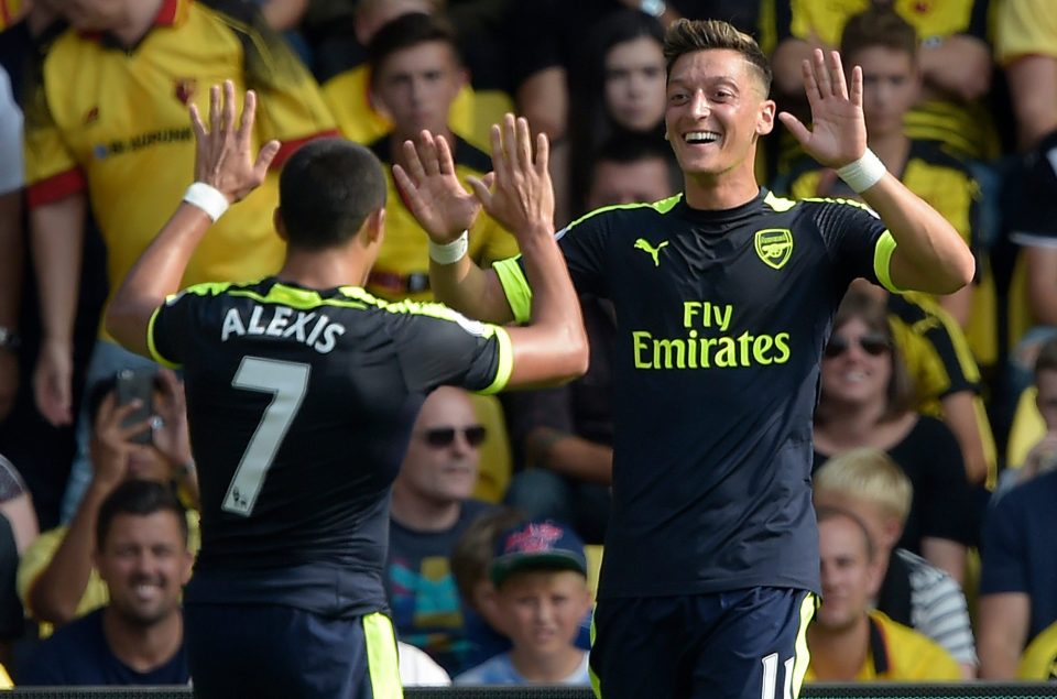 Mesut Ozil and Alexis Sanchez