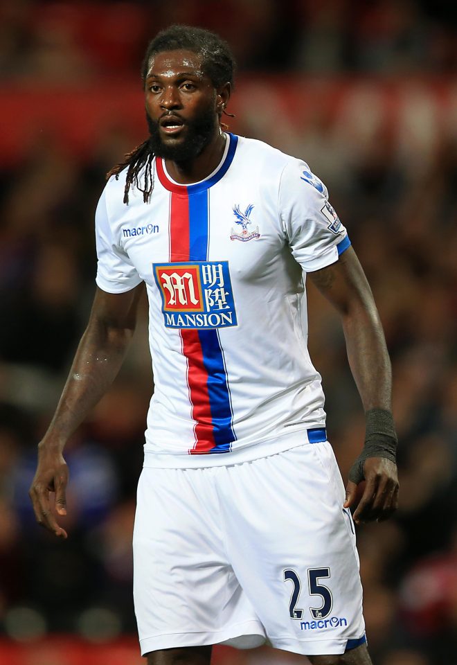 Adebayor notched up just seven appearances and one goal for Palace