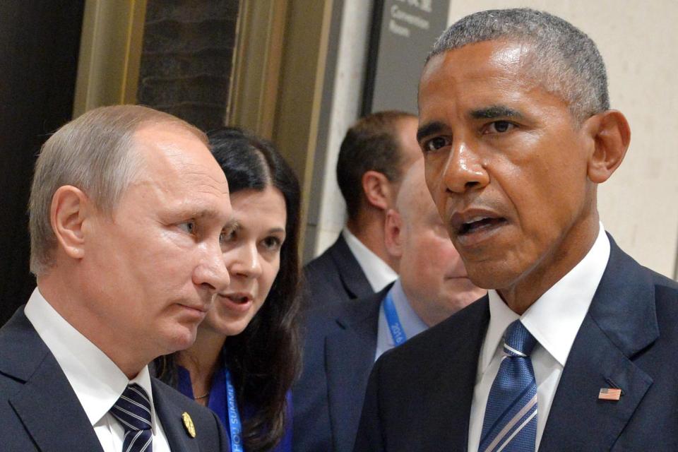  Obama and Putin pictured at this year's G20 summit