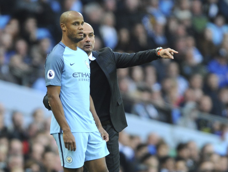 Kompany comes on as a substitute for a rare appearance against Everton