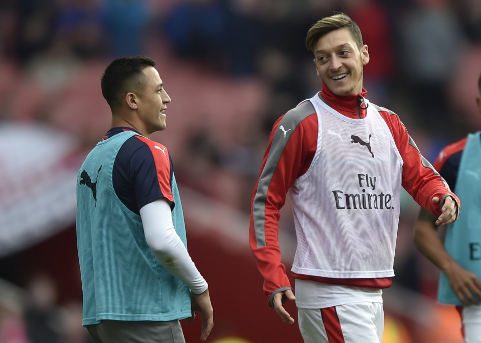 Mesut Ozil and Alexis Sanchez